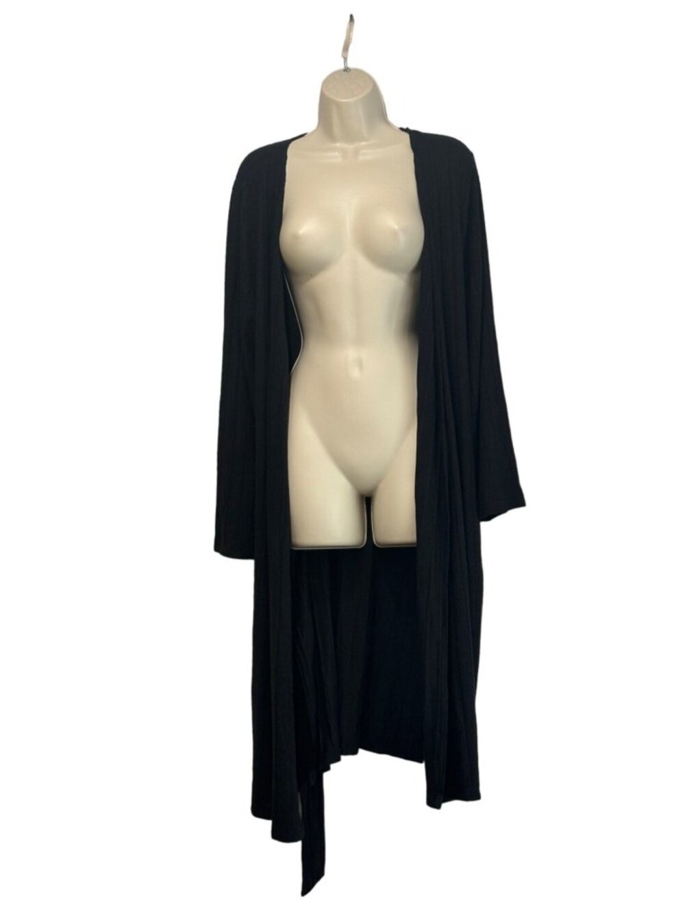 BP Women’s Knit Rib Robe In Black, S - Picture 5 of 13